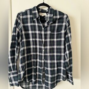 Nili Lotan plaid button front shirt